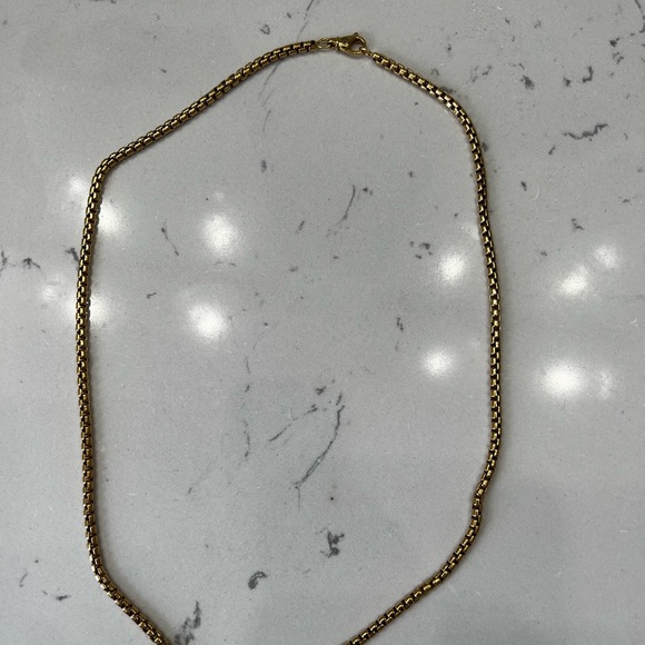 David Yurman 18k Gold Medium Box Chain 3.4mm 22” Men Women Retail $6080. - Picture 3 of 6